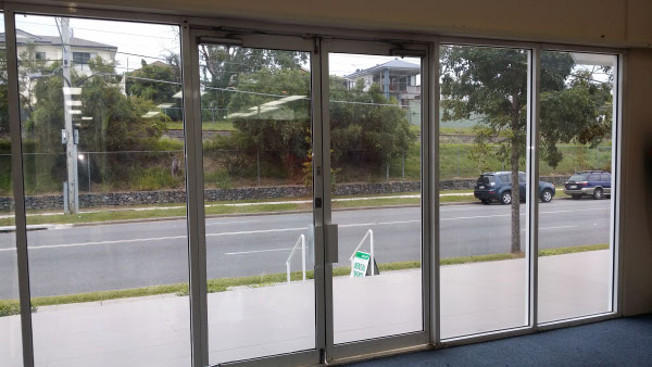 clear window glass before solar control window film applied for a business in Newmarket Brisbane Queensland