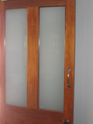 front door panel with frosted glass installed by optimus tinting solutions