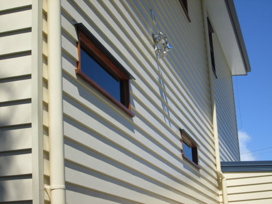 kitchen windows tinted view from outside house in Moreton Bay region Queensland