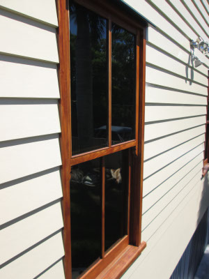 living area window tinted view from outside house in Moreton Bay region Queensland