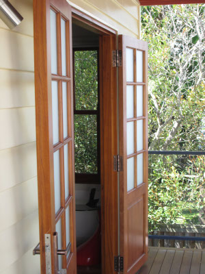 wooden door panel window frosting completed